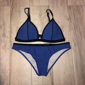 Blue triangle bikini